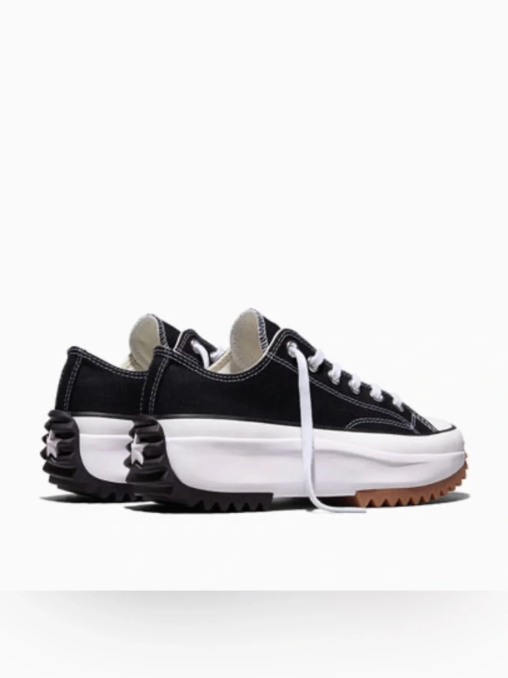 converse run star hike low sneakers black gum m10/w11.5